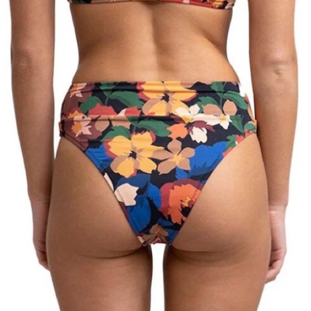 Rhythm x Free People Rio High Hip Banded Rio Floral Bikini Bottom Swimsuit